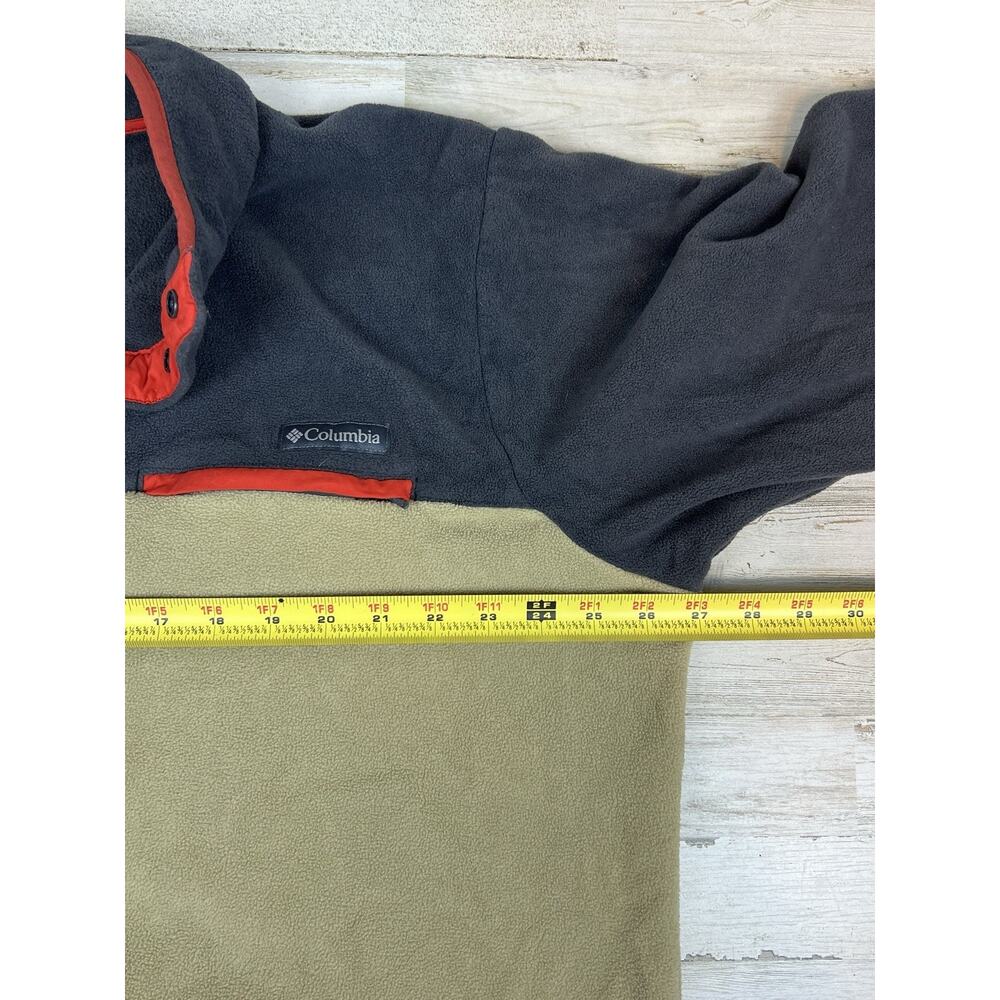 Columbia Sweater Mens XXL Colorblock Snap Fleece Pullover 90s Vtg Gorpcore - Picture 6 of 7
